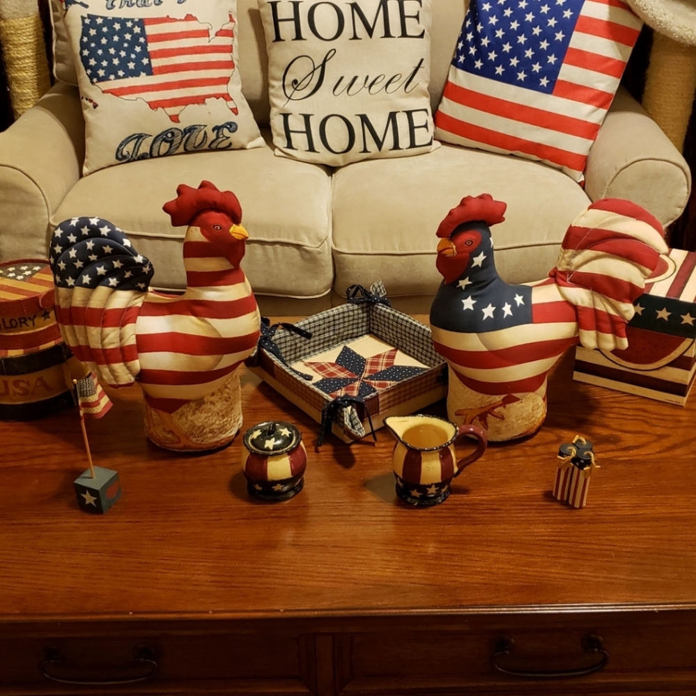 Daisy Kingdom Yankee Doodle Doo Patriotic Red White and Blue American Flag Dolls